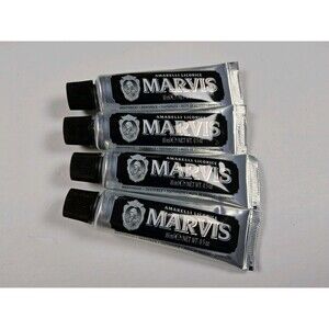 Lot Of 4-Marvis Licorice Toothpaste 0.5oz/10ml, Sealed